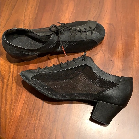 Black tango/ballroom shoe sandals size 40 - Picture 2 of 3